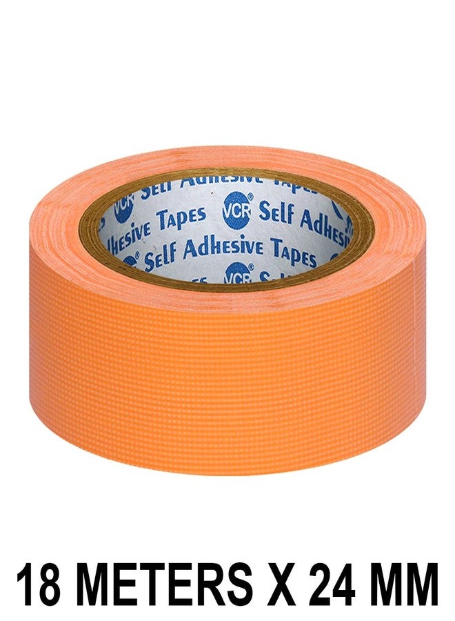 VCR Orange Duct Tape - 18 Meters in Length 24mm / 1" Width - 1 Roll Per Pack - Strong Book Binding Tape - Waterproof Heavy Duty Duct Tape - Image 2